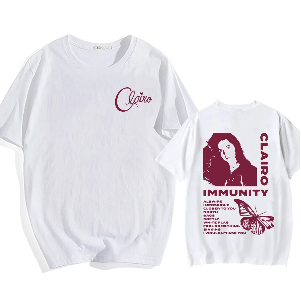 Immunity Album Printing Tshirts Clairo Graphic Tee-shirt for Fans Cotton High Quality Soft Tees Streetwear Short Sleeve Unisex