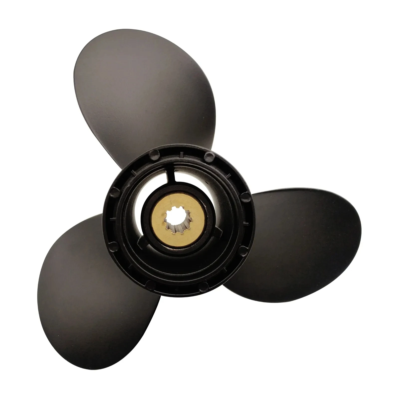 

58100-93743-019 Aluminum Boat Outboard Propeller for Suzuki 9.9-15Hp 9 1/4 X 11 Aluminium Alloy Black 3 Blades 10 Spline Tooth