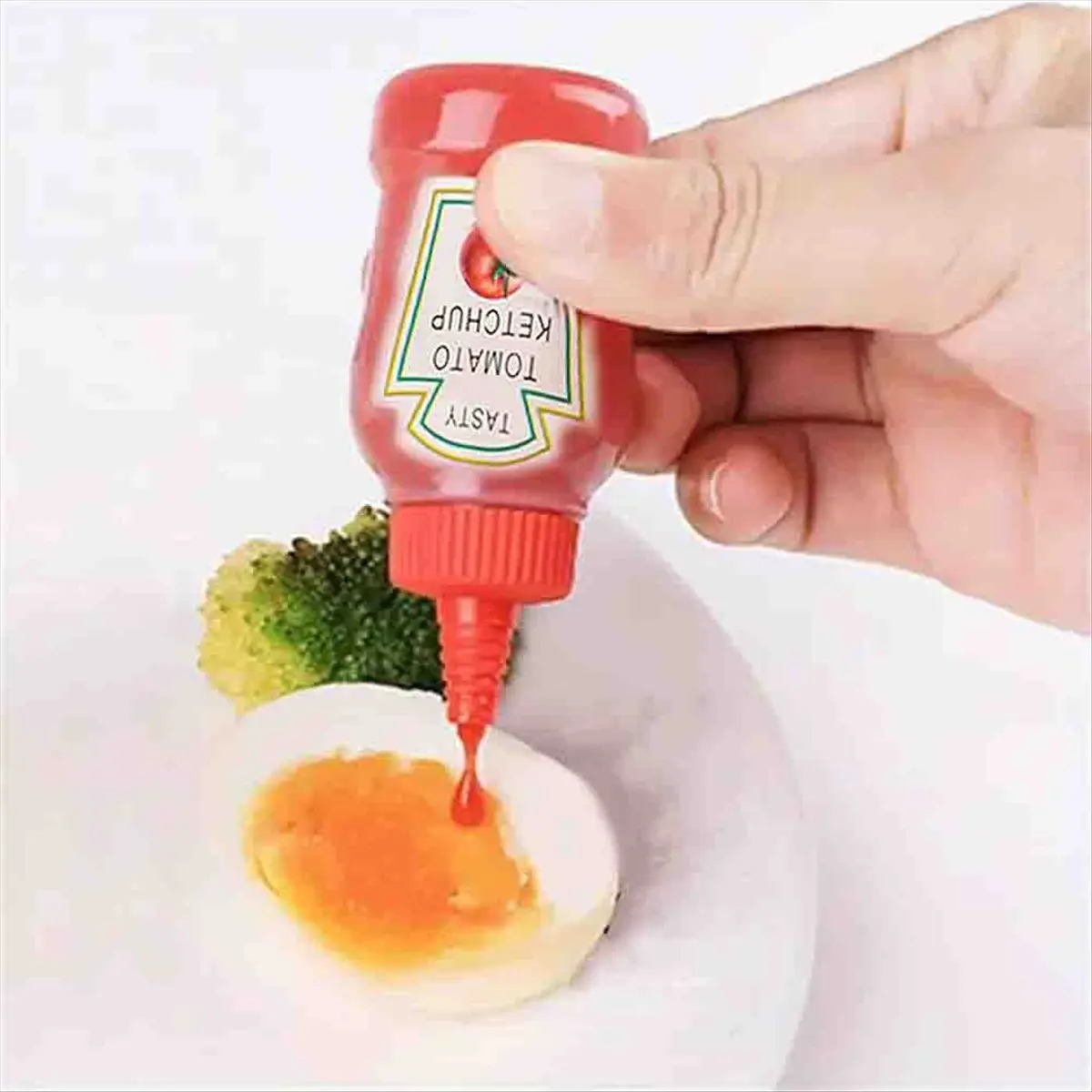 ขวดซอสมะเขือเทศขนาดเล็ก AA25 สำหรับอุปกรณ์กล่องเบนโตะ ขวดใส่เครื่องปรุงขนาดเล็ก ขวดพลาสติก ภาชนะใส่ซอสมะเขือเทศเปล่า