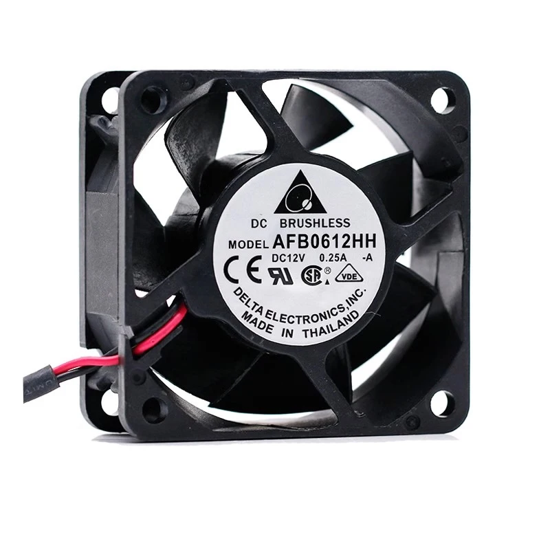 

Original AFB0612HH 6025 6CM 12V 0.25A double ball bearing 2-wire cooling fan