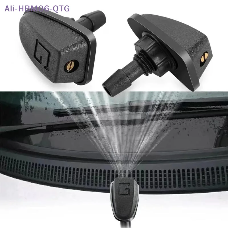 

2Pcs/Set Car Universal Front Windshield Wiper Nozzle Jet Sprayer Kits Sprinkler Water Fan Spout Cover Washer Outlet Adjustment