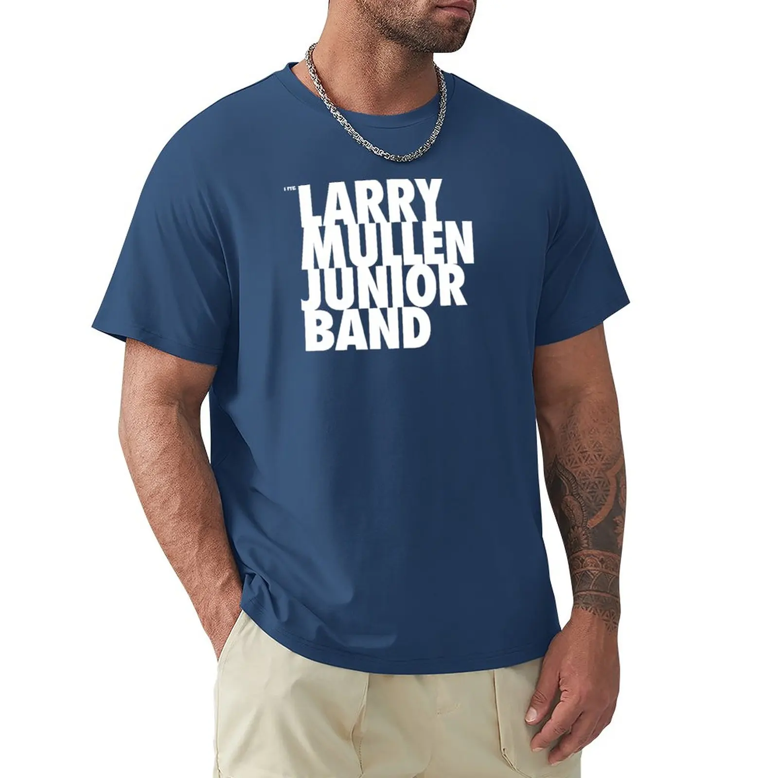 humor t shirt cotton The Larry Mullen Jr. Band T-Shirt tees plain t-shirt Blouse sweat shirts, men fashion mens cotton t-shirt