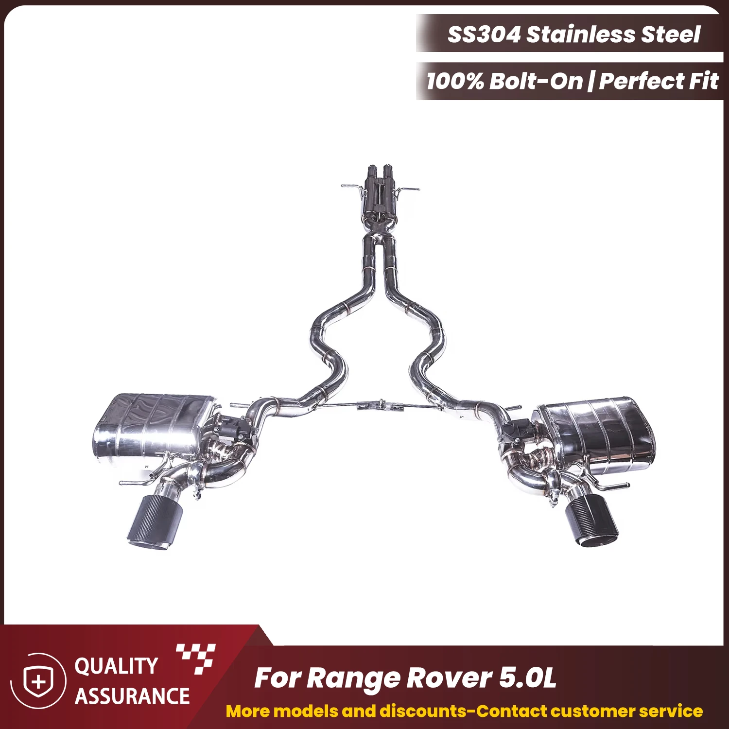 

ECCF Valvetronic Catback выхлоп для Range Rover 5,0 л агрессивная выхлопная звуковая производительность обновление простая установка