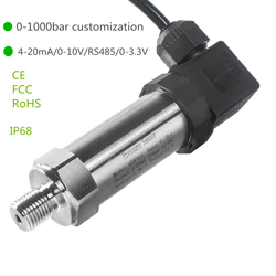 4-20mA 0-10v Water Oil Fuel Gas Air Pressure transmitter G1/4 12-36V ss304l transducer sensor