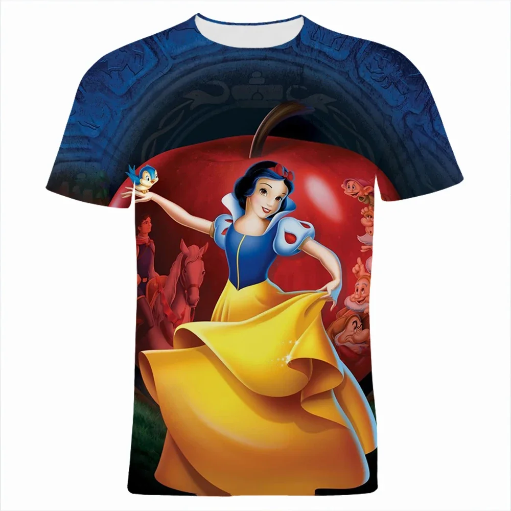 Disney Snow White and the Seven Dwarfs T-Shirts Cartoon Anime 3D Print Men Women Casual Fashion Oversized T Shirt Kids Tees Tops