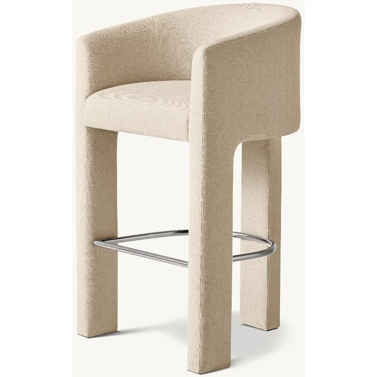 Lounging Contemporary Architectural Design Comfort Dining Room Stool Upholstered Fabric Counter and Bar Stool