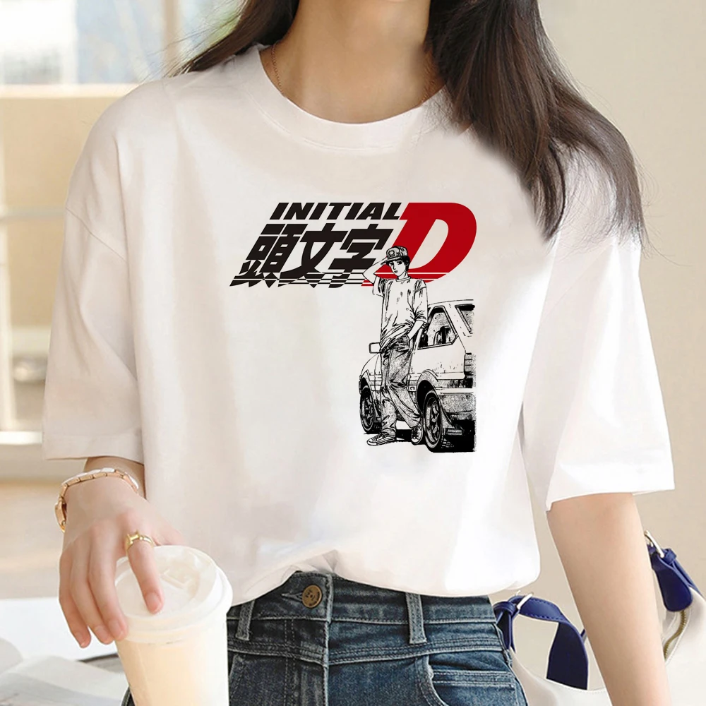

Initial d top women anime designer summer top girl anime y2k graphic clothes