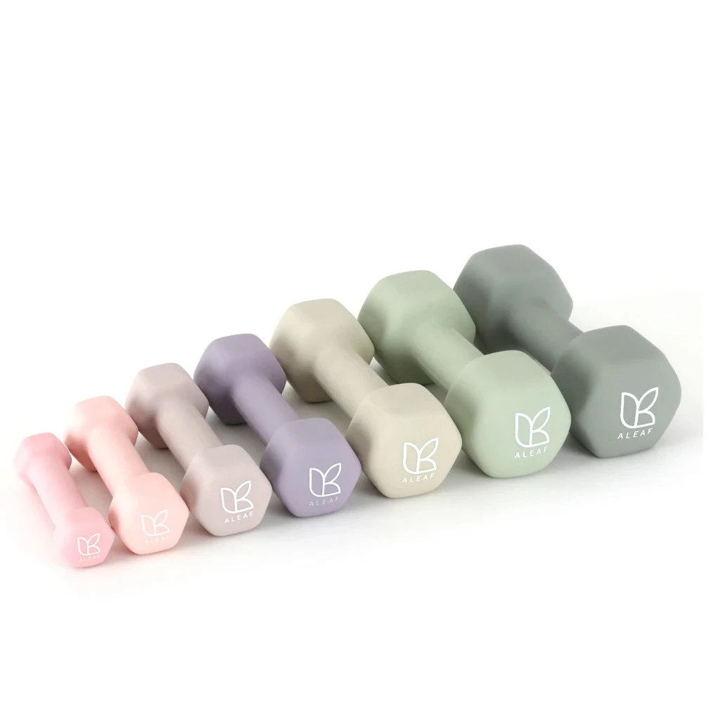 دمبل سداسية بلون النيوبرين من أريف (مجموعة من 2) 0.5 ~ 5 كجم جمال نسائي محلي الصنع #2