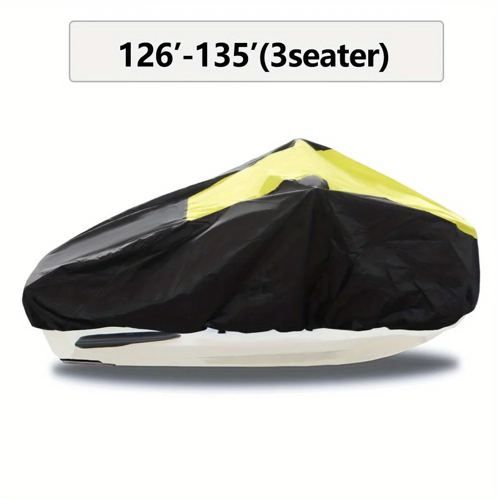 

Cover Heavy Duty Yellow Black Replacement for Watercraft for Jetski 126 Inch to 135 Inch