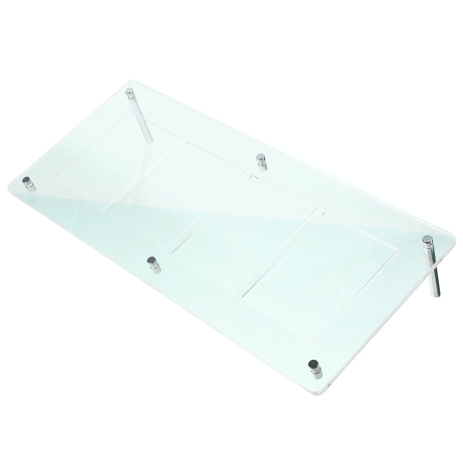 

1Set Display Rack Sturdy Transparent PVC Card Stand Desktop Organizer Decorative Collection Holder Picture Photo Display Bracket