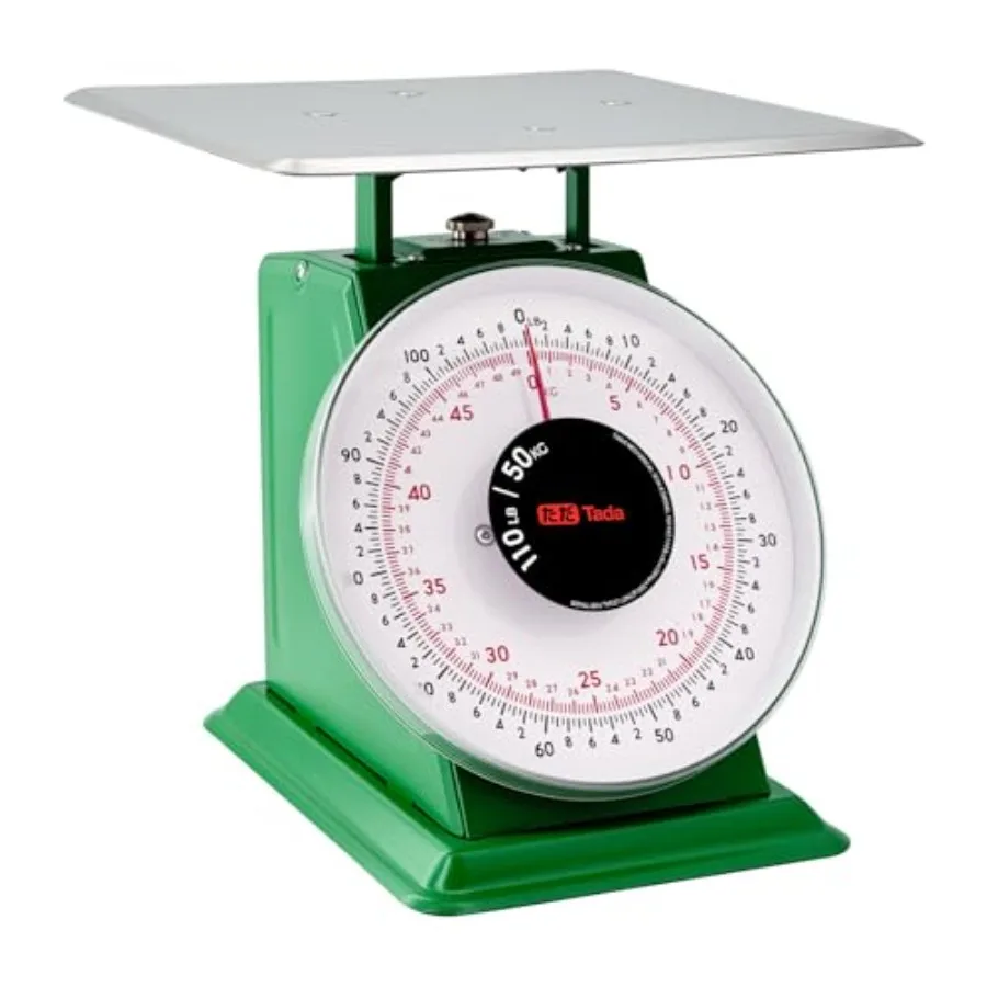 

110-LBS Heavy Duty Portion-Control Mechanical Kitchen and Food Scale Industrial Dial Scale with Stainless Steel Platform