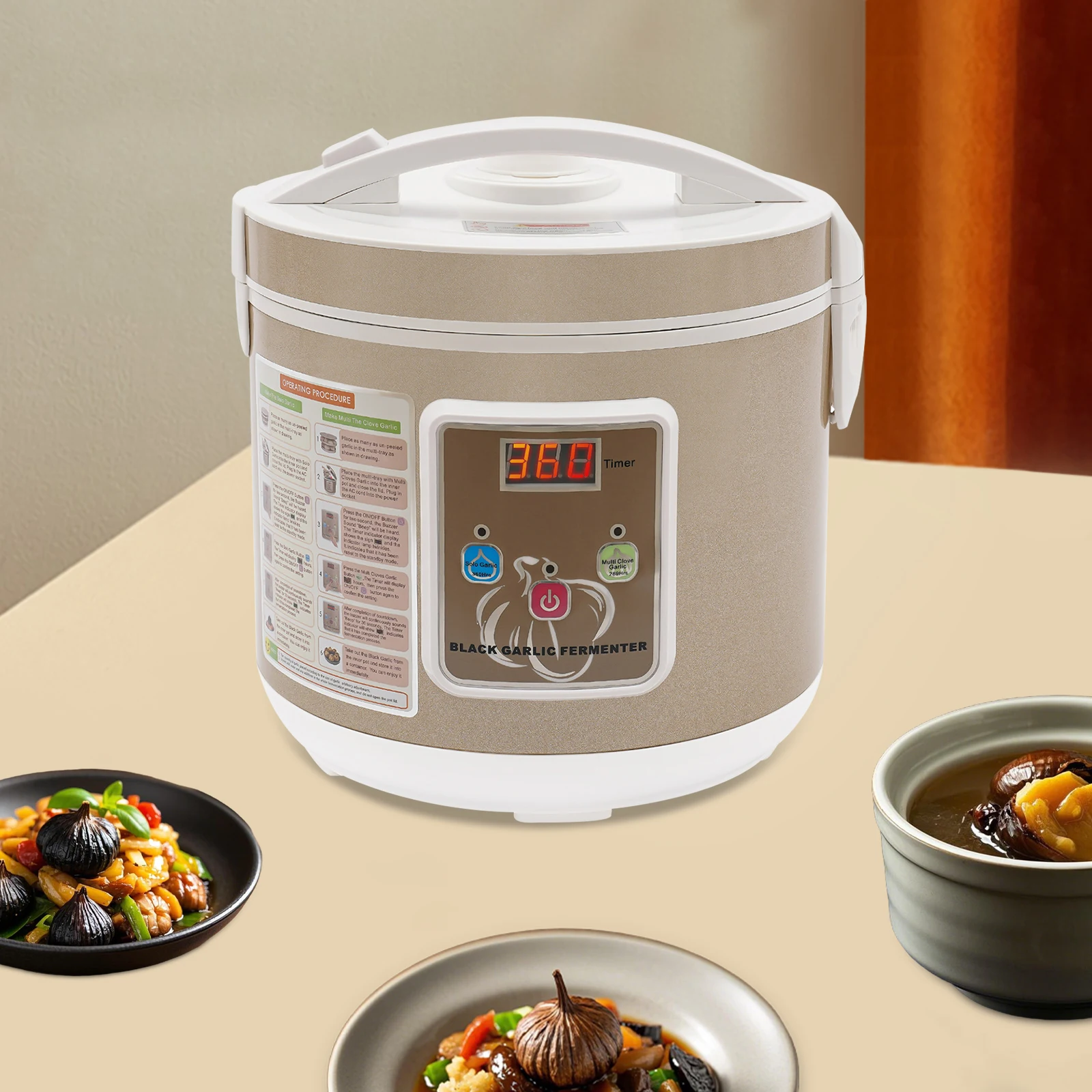 5L Schwarzer Knoblauch-Fermenter 90W Intelligente Fermentationsmaschine mit automatischer Temperatur- und Feuchtigkeitsregelung für Joghurt, Kimchi, Kombucha – Detail 19