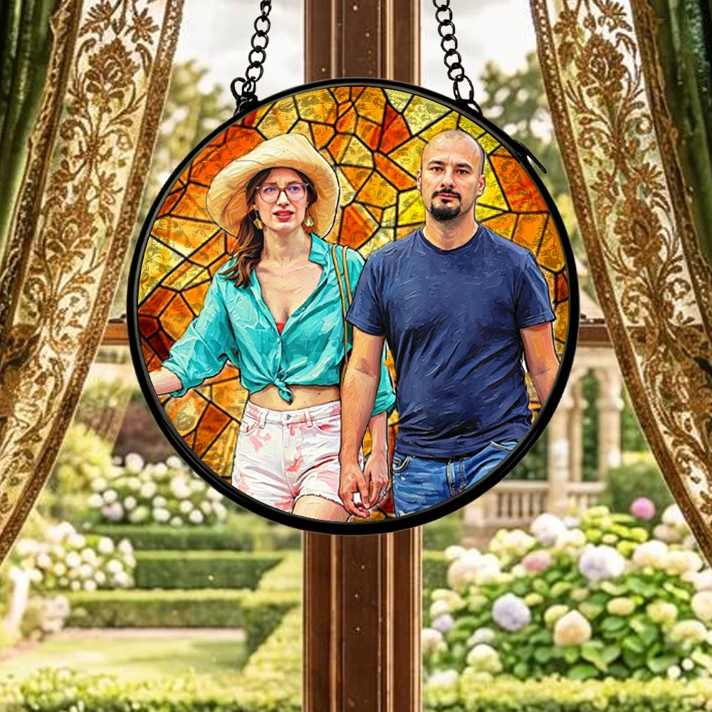 1 pc Personalized Rainbow sun catcher with chain For Anniversaries Girlfriend/Boyfriend's Birthday,Family,Your Lover,Dining Room view 3