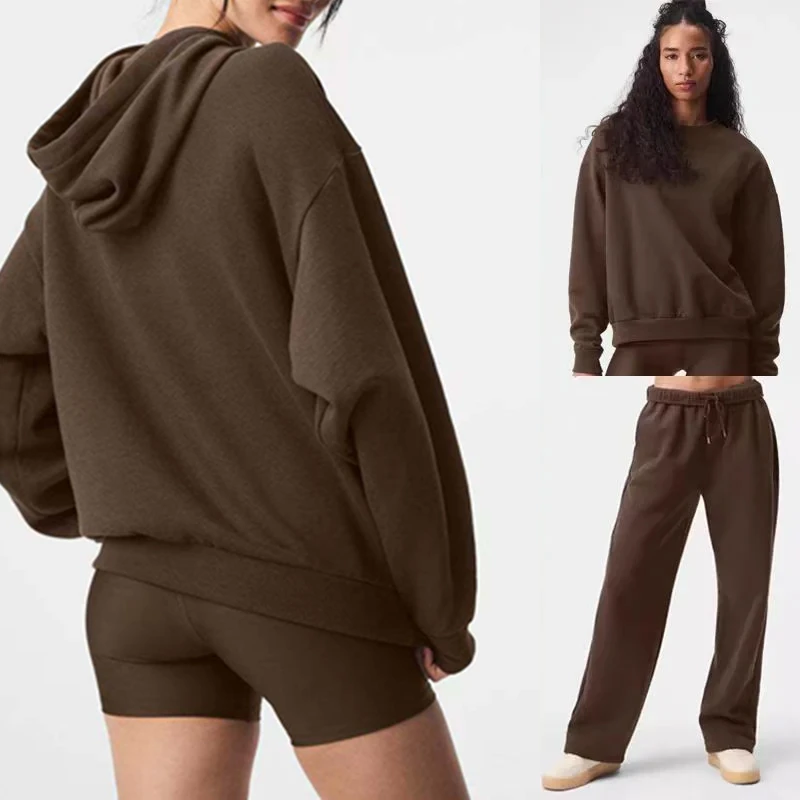 

AL Round Neck Goddess Yoga Autumn/Winter Neutral Sportswear Fashion Casual Solid Color Long Sleeve Top Comfortable Sweatshirt