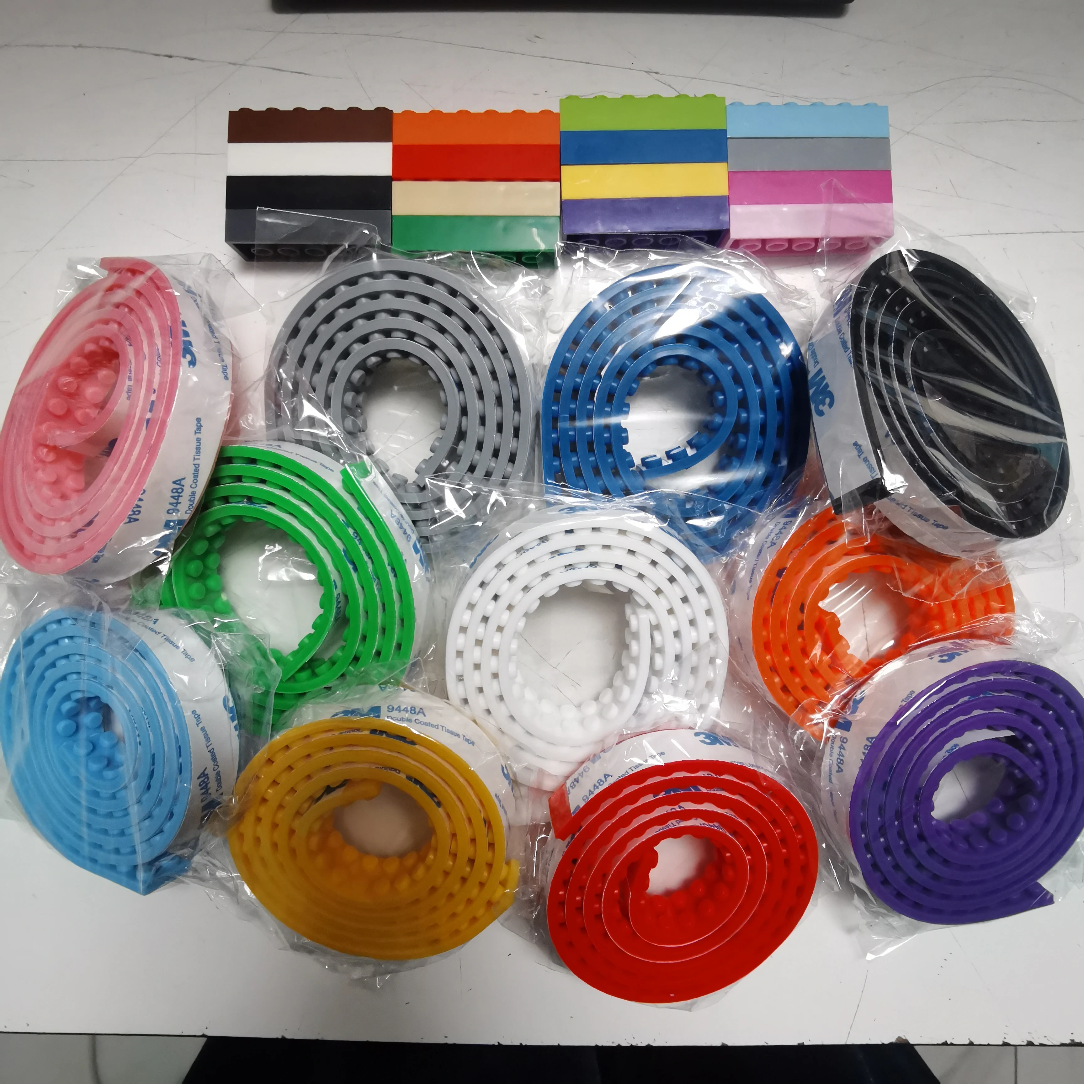 11colour 92cm 116*2point Children's toy Compatible with Lego Small particle DIY Kids toys brick Bottom plate Building Block Tape