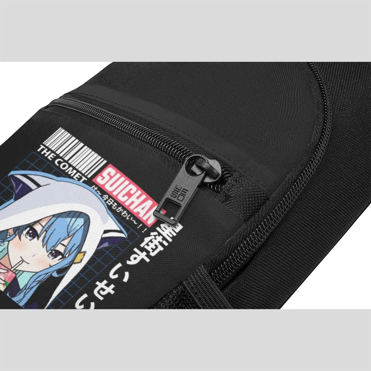 Hololive Hoshimachi Suisei With Hoodie Chest Bag Men Sling Crossbody Backpack Chest Bag Traveling Hiking Daypack Shoulder Bag
