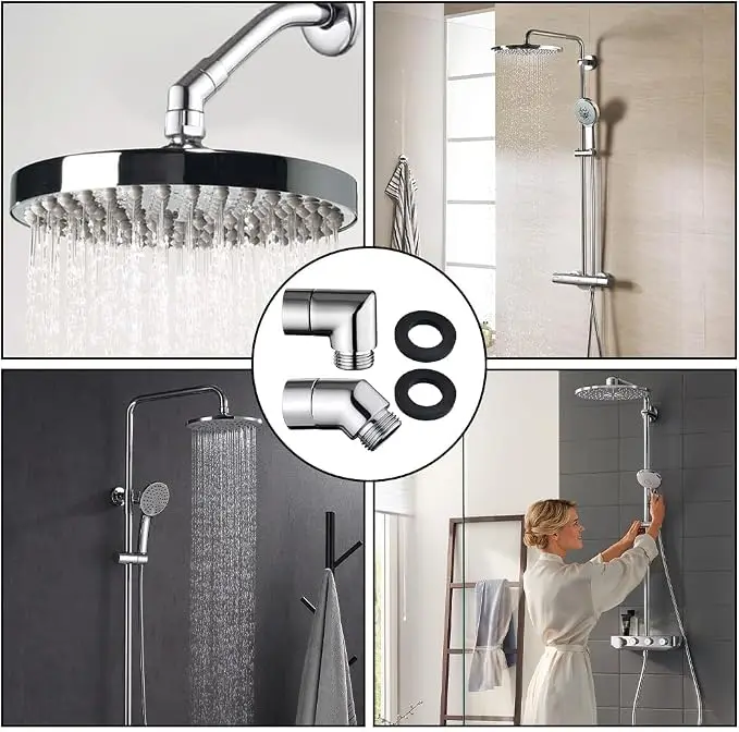 New Shower Head Angle Adjuster Elbow Adapter Connections Shower Arm Extension 135° Elbow Hand Shower Top Spray Elbow Connecto