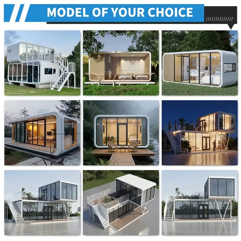 Modern Prefab Hotel Warehouse Office Cabin Prefabricated House Container Two Layer Cabin