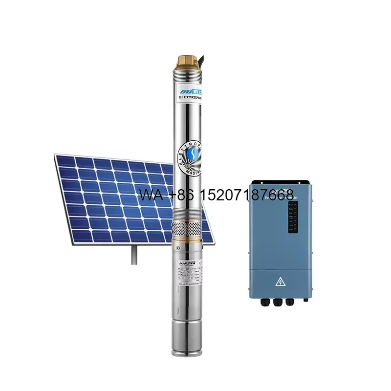 Wmwmnu for 4 Inch 500W 0.67hp Irrigation Borehole Deep Well Submersible Solar Water Pump DC Pump System