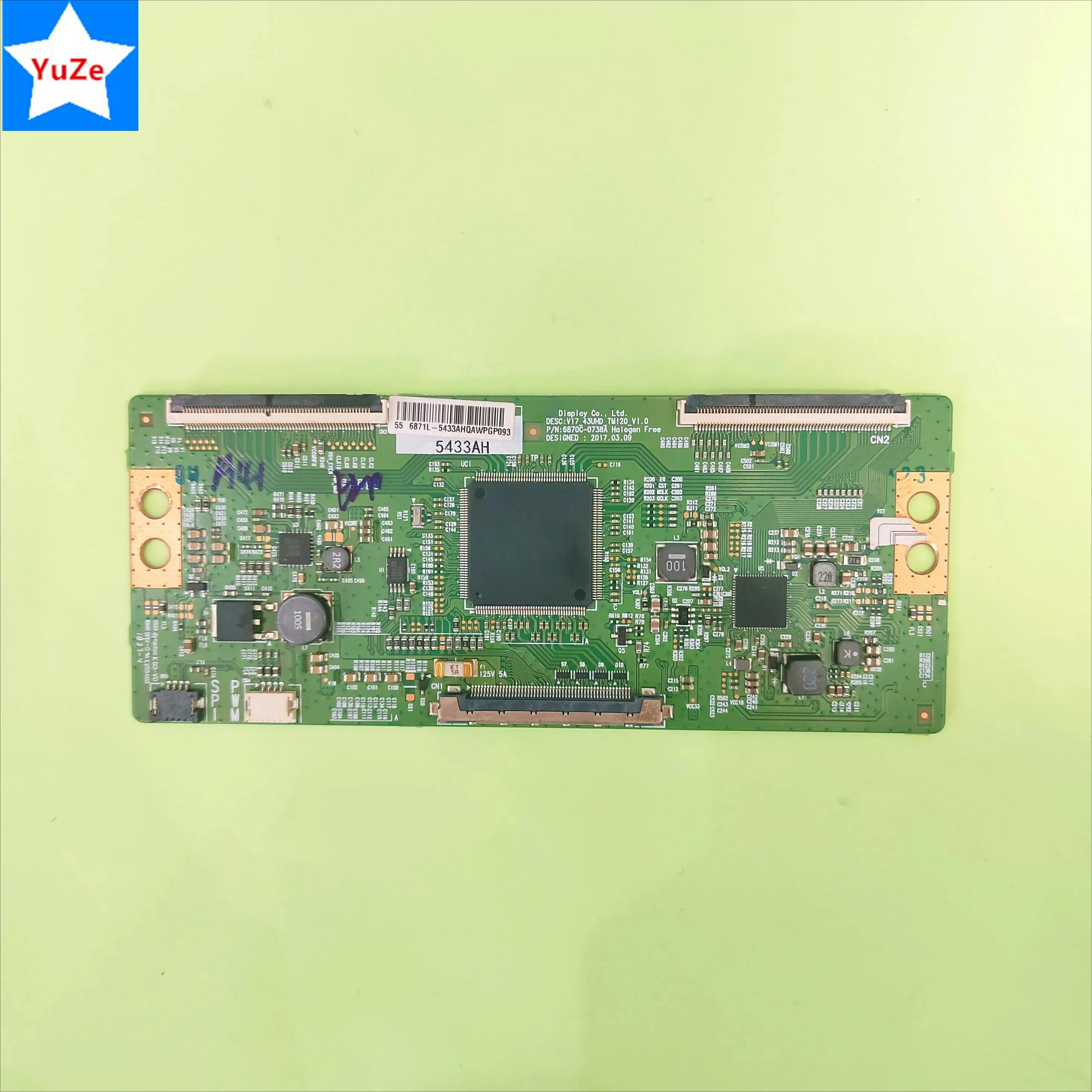 t-conボード6870c-0738a-6871l-5433a-5433ah、55u5a-55r83-55tfh5510-di55x6500-55rin-1-55put6002-tvロジックボード