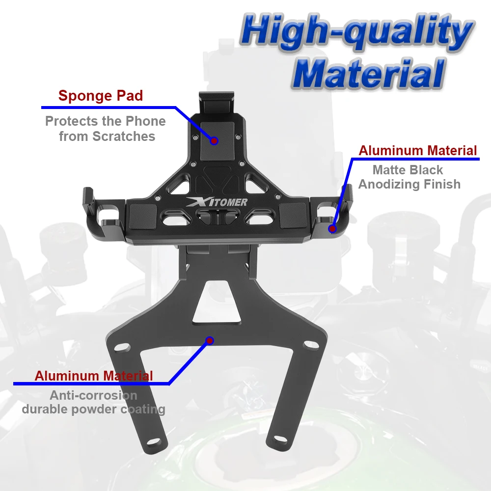 Motorcycle GPS Navigation Bracket Phone Holder Support Bracket GPS Mount For ZH2 2020 2021 2022 2023 2024 2025 2026 For Kawasaki