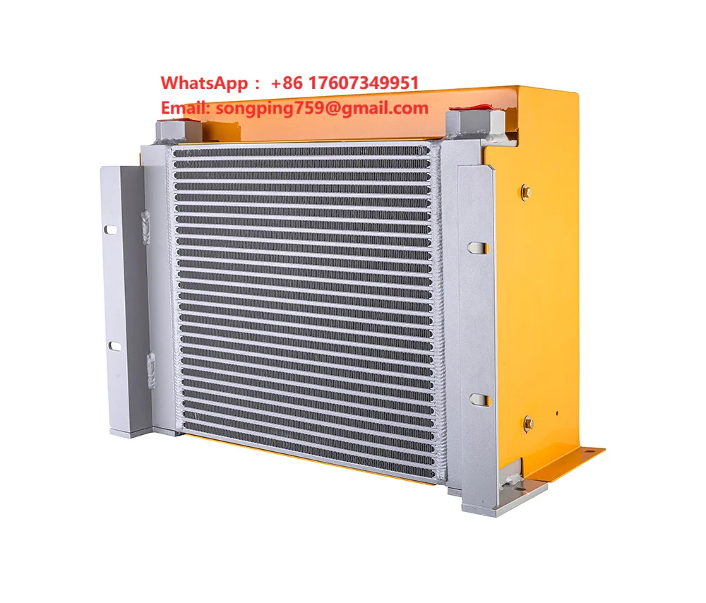 Marine Offshore Aluminum Plate Industrial Air Cooled Hydraulic Oil Cooler CNC Molding 100L Radiator Heat Exchanger 12V Fan