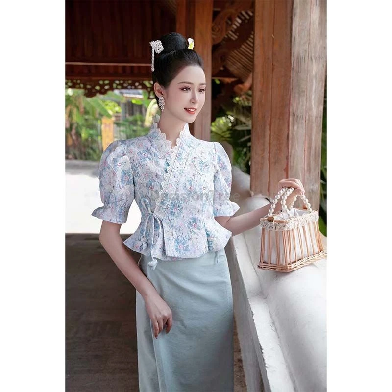 

2025 xishuangbanna minority traditional garment sweet fairy vacation thailand clothes southeast asian travel photography clothes