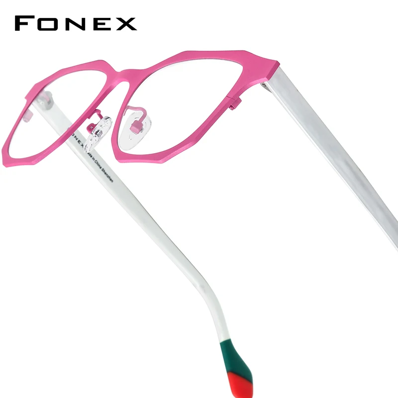 FONEX Acetate Titanium Eyeglasses Frame Women 2026 Brand Design Ultralight Square Glasses High-Quality Japanese Eyewear 85883