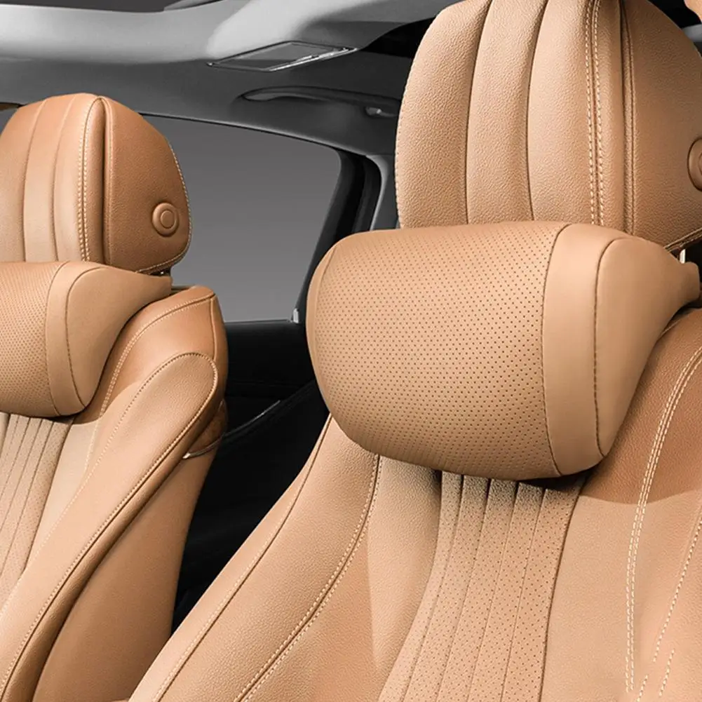 Geeignet für Mercedes-Benz BMW Audi Tesla Auto Leder Kopfstütze Universal Auto Innenbedarf Maybach Sitz schützen Nackenkissen