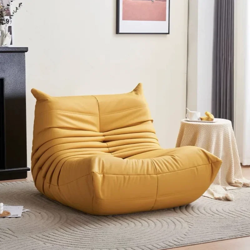 Cat Scratch Leather Nordic Togo Internet Celebrity Lazy Caterpillar Sofa Bedroom Single Person Sofa Chair Living Room Suede