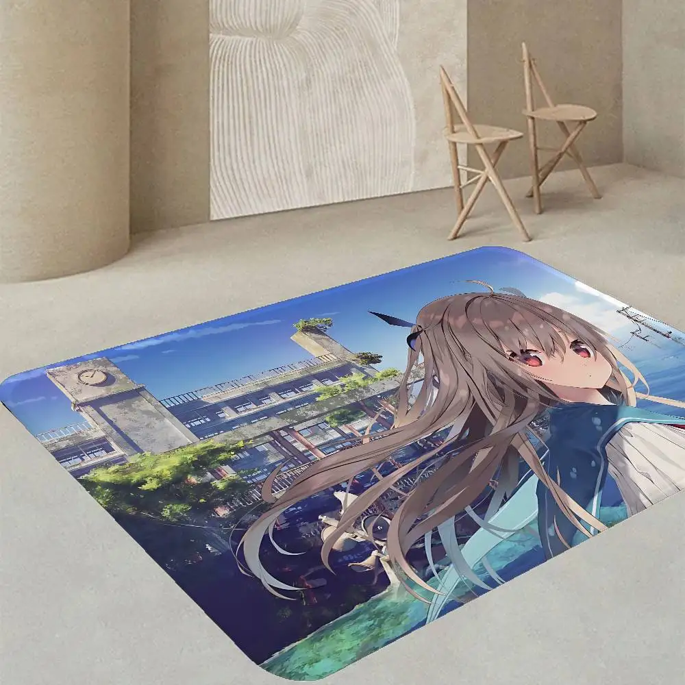 Anime Game Cute Girl Bathroom Mat Anti-slip Absorb Water Long Strip Cushion Bedroon Mat Welcome Doormat