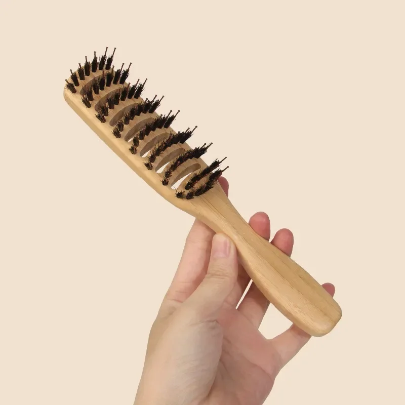 1 шт., Мужская Антистатическая расческа для волос, с щетиной