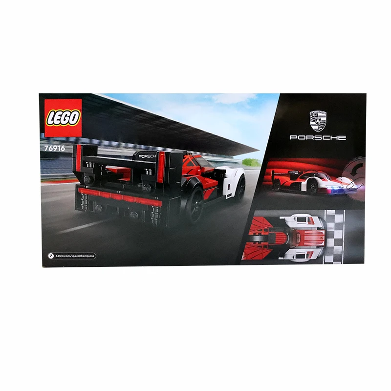 Lepin-76916 speed champions car building kit, porsche 963, veículo de corrida, brinquedo para crianças