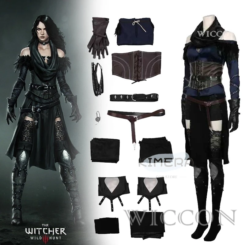 Witcher 3 Yennefer of Vengerberg Janka Jenny أزياء تنكرية لعبة الرسوم المتحركة للهالوين سراويل نسائية للبالغين بدلة Expo Outfit شعر مستعار