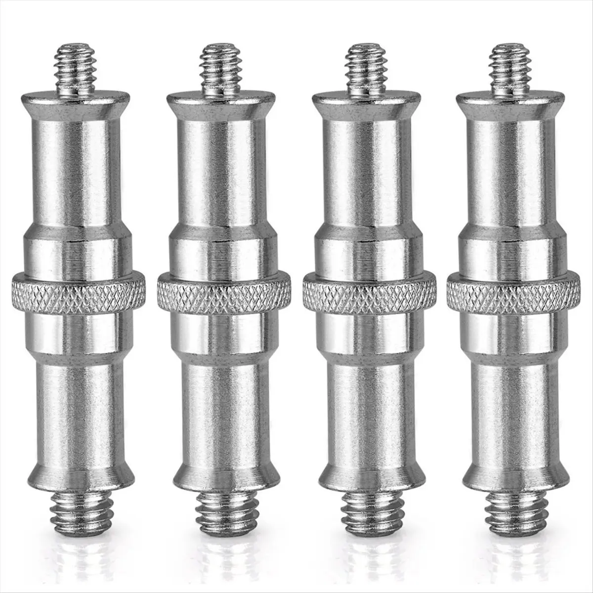 A40I 4Pcs 1/4Inch to 3/8Inch Male Thread Adapter Double-Ended Spigot Stud Male Adapter Camera Screw Photograph Hand Tool