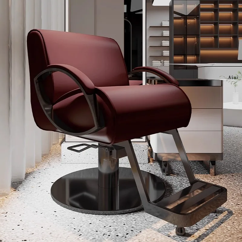 Light luxury Advanced Barber Shop Special Use Hairdressing Chair Online Celebrity Lifting lowering Design Haircut High End Chair