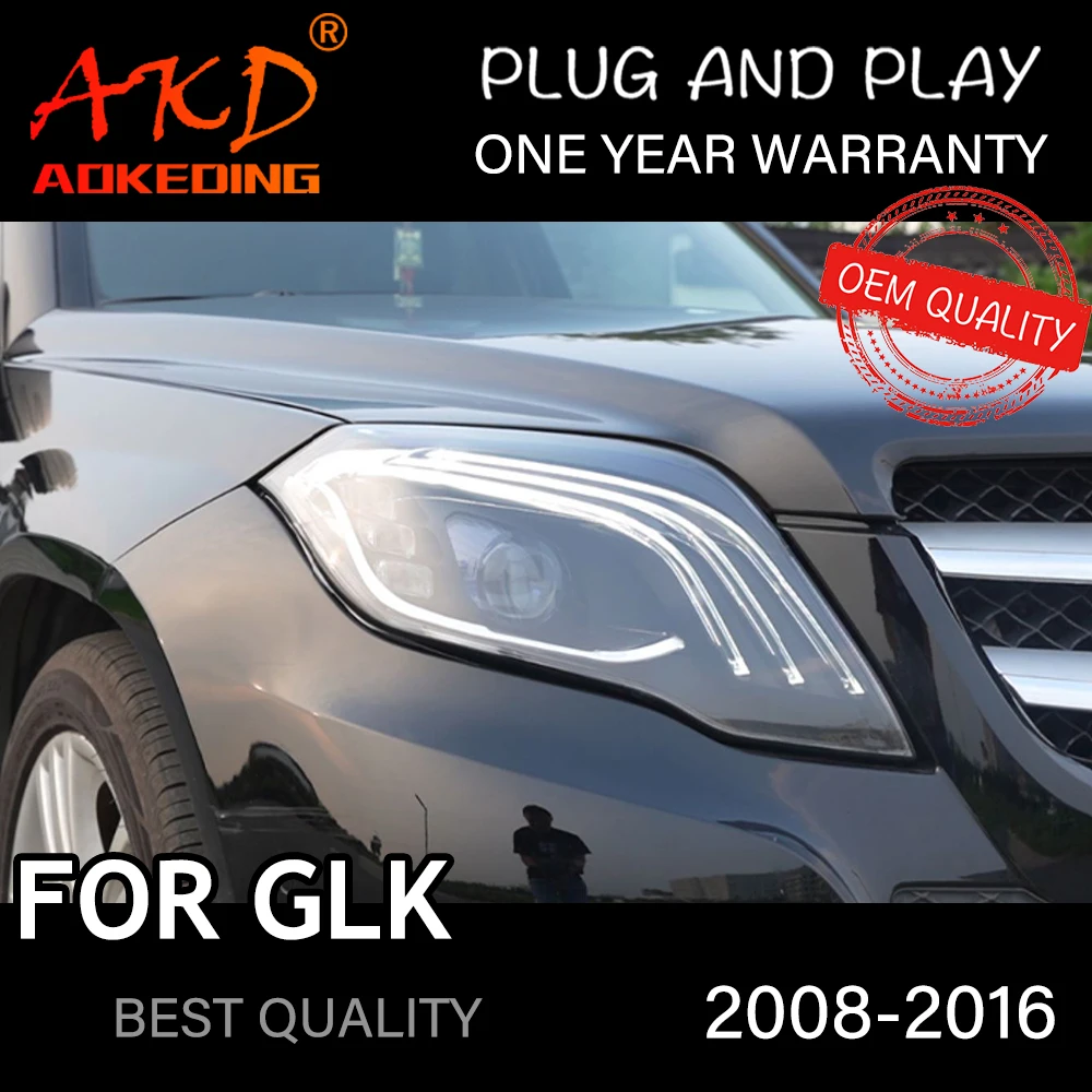 

Фары для Benz GLK 300 2008-2016 автомобильные автомобитовартовары светодиодный DRL Hella 5 Xenon Len Hella Hid H7 X204 glk260 автомобильные аксессуары