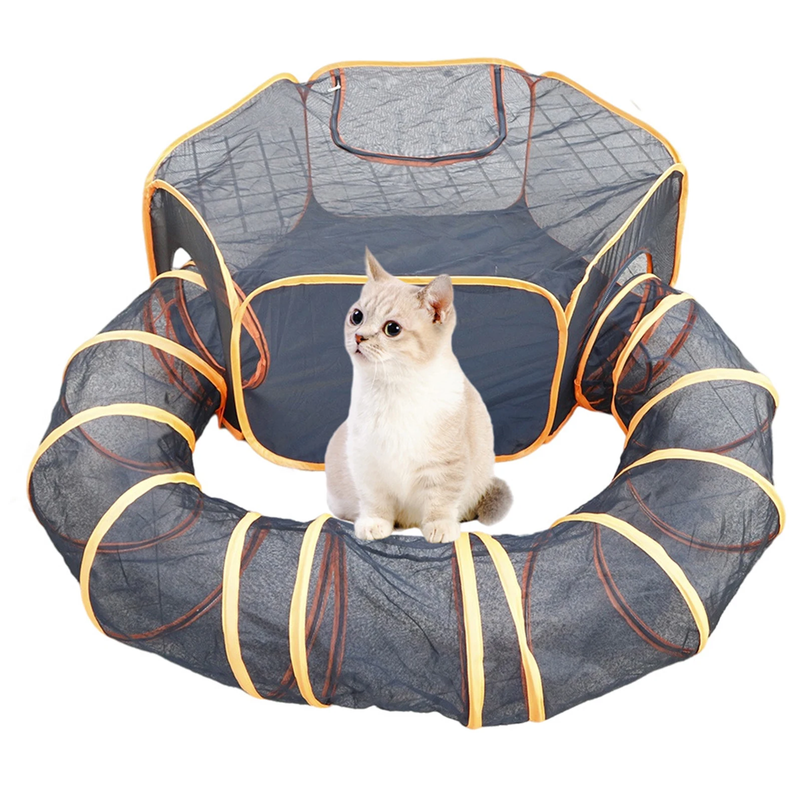 Tubo de túnel plegable para gatos, tienda de juegos para gatos, Centro de Actividades para mascotas, hámster interior, cachorro, conejo, suministros