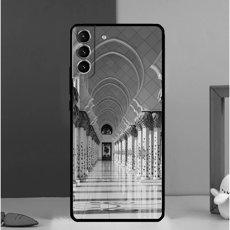 Arabic Muslim Mosque Building Phone Case For Samsung Galaxy S23 S21 FE S22 Ultra Note 20 10 S8 S9 S10 Plus S10e S20 FE Cover