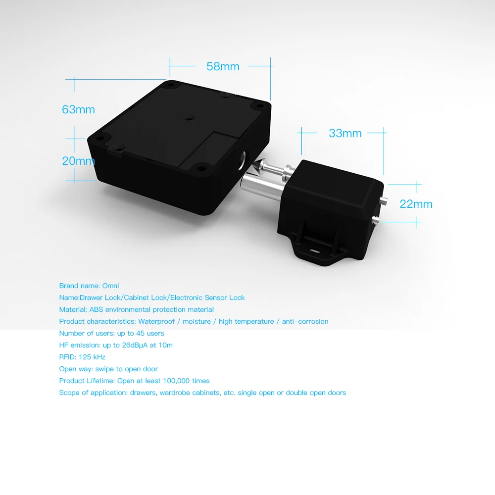 Serratura per armadio per cellulare BLE Contron nascosta senza chiave per porta dell'armadio con cassetti