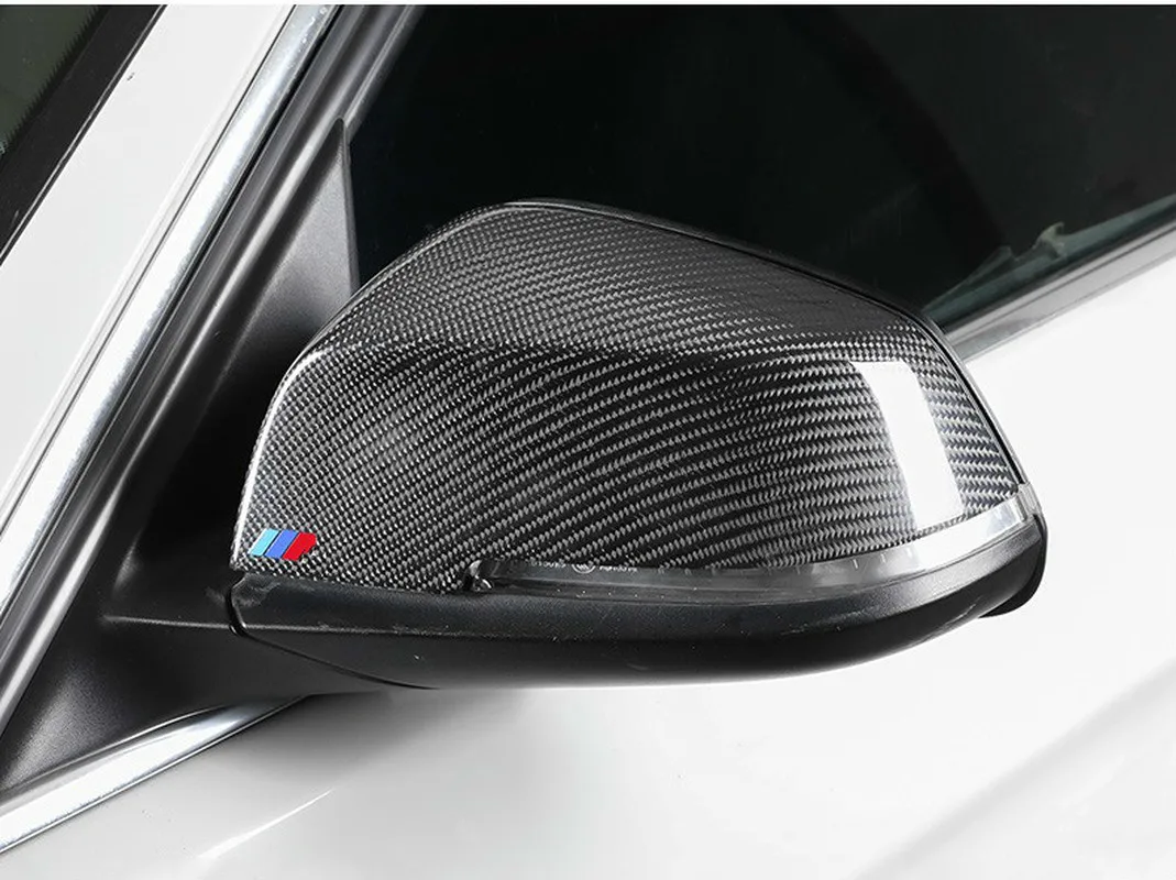 For BMW 3 Series 5 Series 1 2 3 4 Series X3 X4 X5 X7 Rearview Mirror Shell Carbon Fiber Reversing Mirror Cover Horn Modification