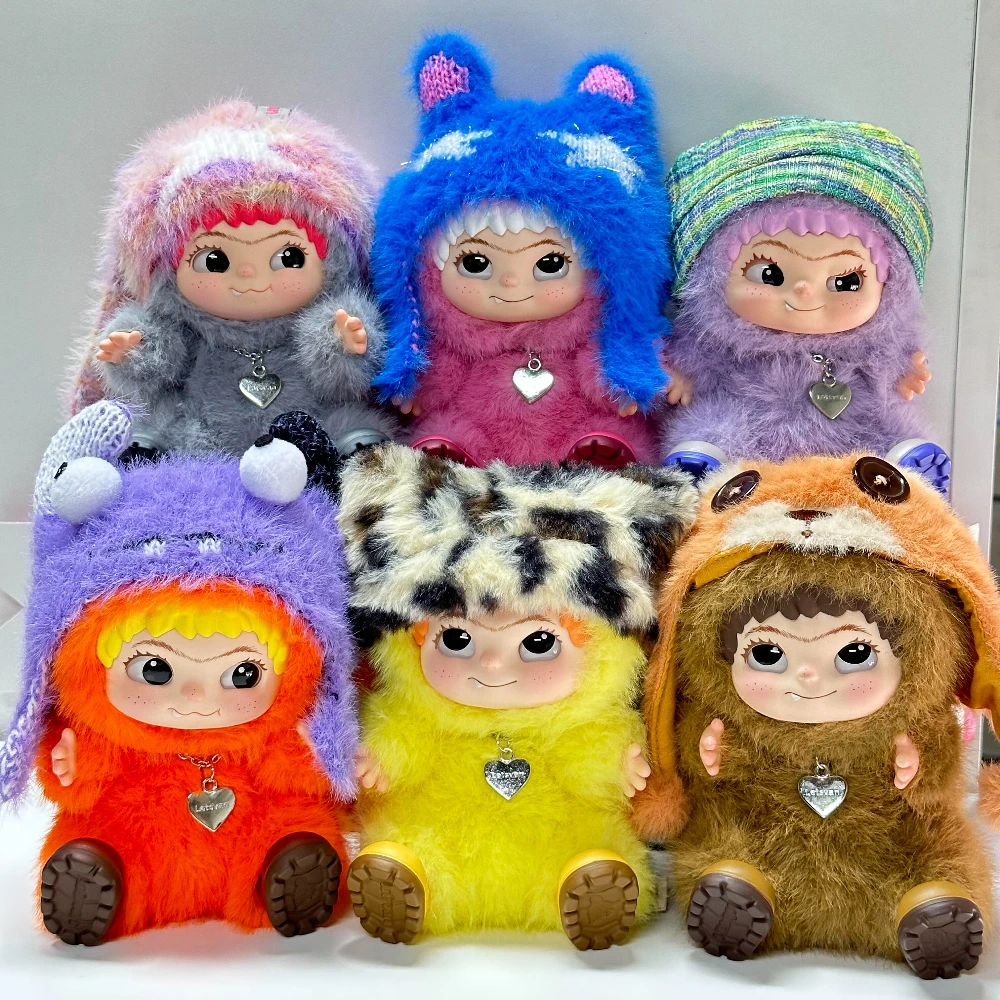 

WAKUKU Fuzzy Trendy Fun Party Blind Box Cute Mystery Box Action Figure Pendant Keychain Anime Doll Surprise Bag Collection Model