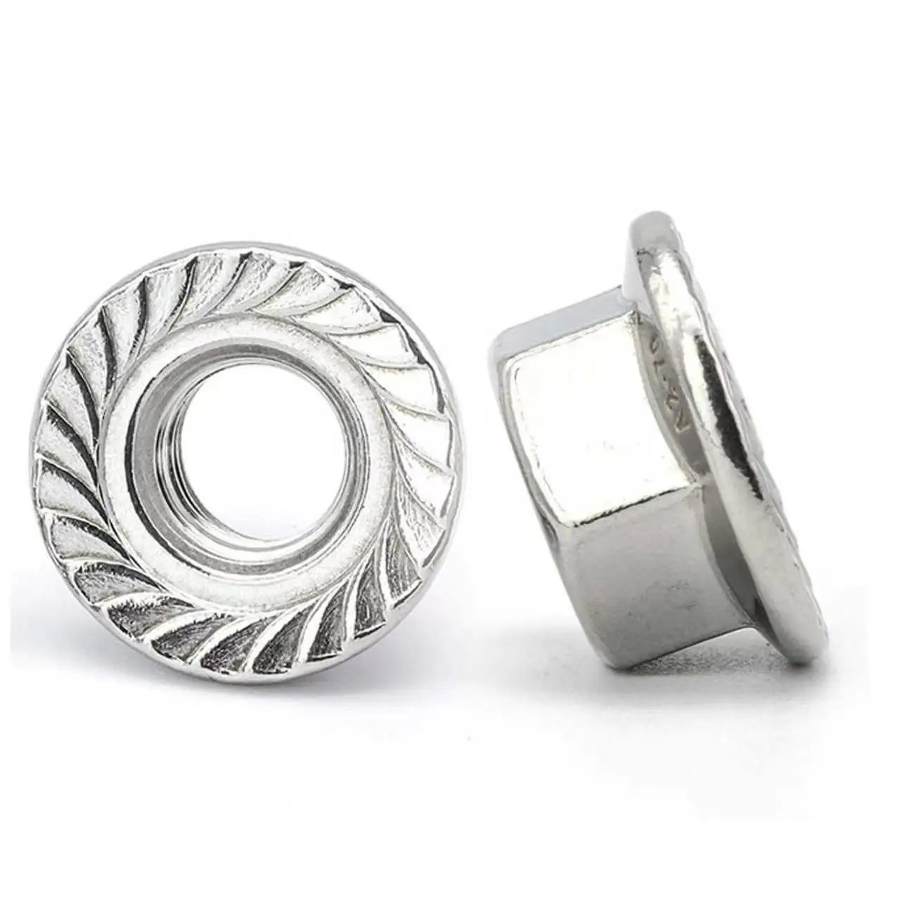 2/5/10/25pcs Flange Nut Lock Nut M3 M4 M5 M6 M8 M10 M12 High Quality Stainless Steel Hexagon Hex Head Serrated Spinlock DIN6923