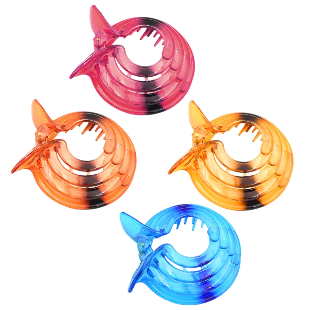 

4Pcs Unique Shape Hair Claw Clips for Thin Thick Hair Bright Colors Decorative Accessories Suitable for Birthday Wedding