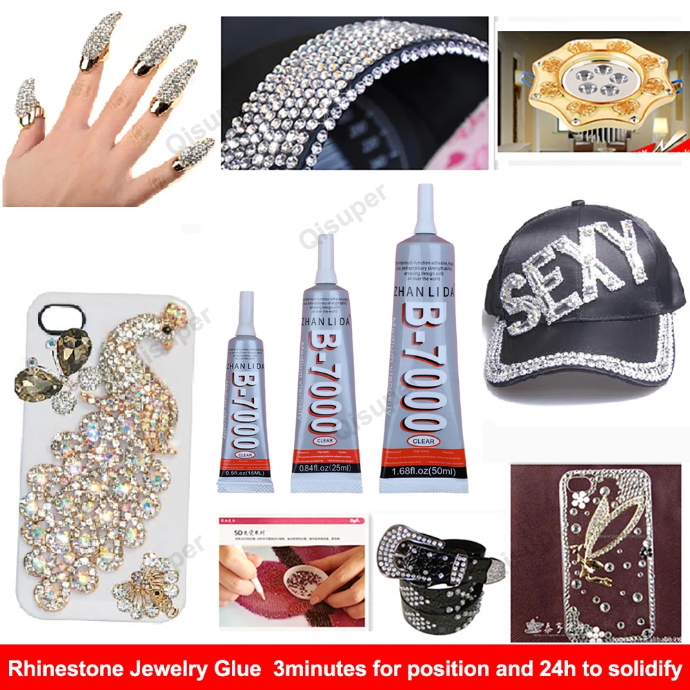 Transparent Rhinestone Jewelry Glue Phone Repair Crystal Bead Precision Contact Adhesive Textile Fabric Clothes Craft Gel Cement