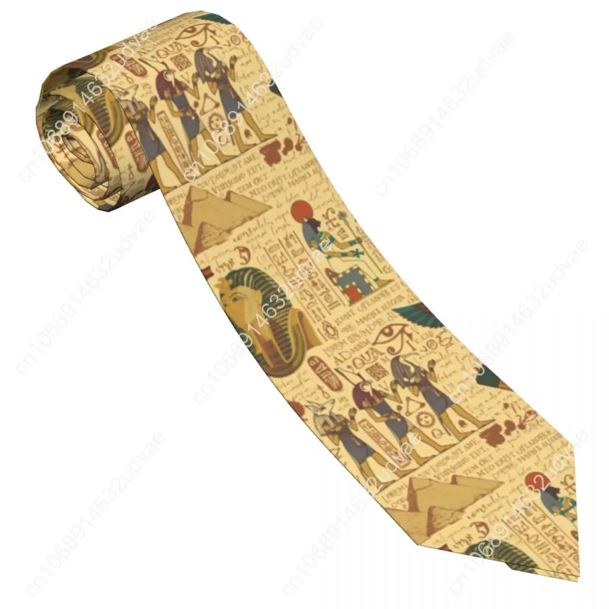 Casual Arrowhead Skinny Ancient Egypt Theme Necktie Slim Tie For Men Man Accessories Simplicity For Party Formal Tie