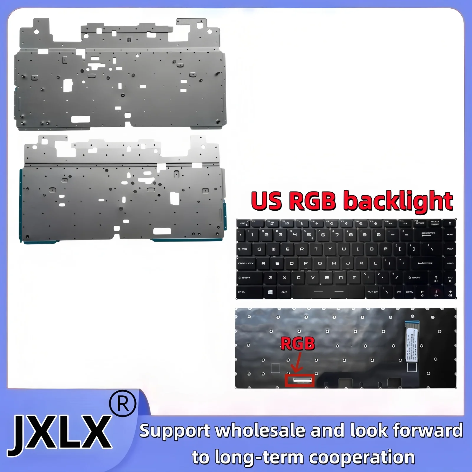 JXLX® New For MSI GE66 GP66 MS-1541 MS-1542 MS-1543/1544 RGB Backlight Keyboard/Keyboard Fixed Bracket/Keyboard Iron Frame