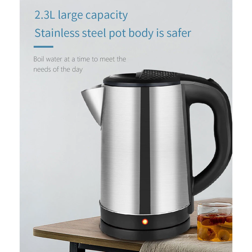 2.3L Large capacity Electric Kettle 2000W 110v 220v Portable Teapot Stainless Steel Coffee Tea Pot For Water Boiler Home 전기포트주전자