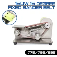 150W Fixed Sander Belt Machine 15 degree Electric Belt Sander Polishing Grinder Sander Grinding Tool Cutter Edges Sharpener