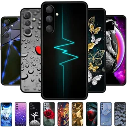 For Samsung A54 5G Case Protective Cartoon Black Soft TPU Silicone Phone Case For Samsung Galaxy A54 Cover Fundas Bumper Bag
